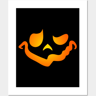 Quirky Jack-o-Lantern Face Posters and Art